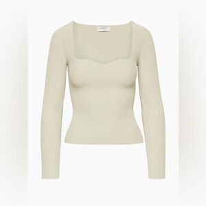 Aritzia Babaton Sculpt Knit Sweetheart Longsleeve